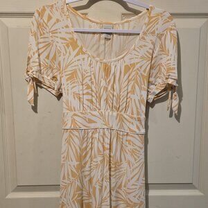 Merona Yellow & Beige Dress Size Large